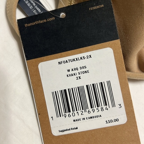 NEW The North Face W ARQ Kahki Stone dress size 2X - Picture 6 of 8